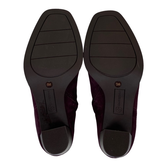 Giani Bernini Brigittie Suede Ankle Chelsea Boots Wine Shoes Size 5 - Picture 6 of 13